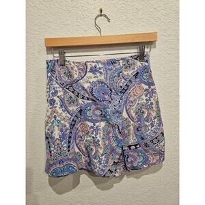 Leslie smile purple paisley skort sz small